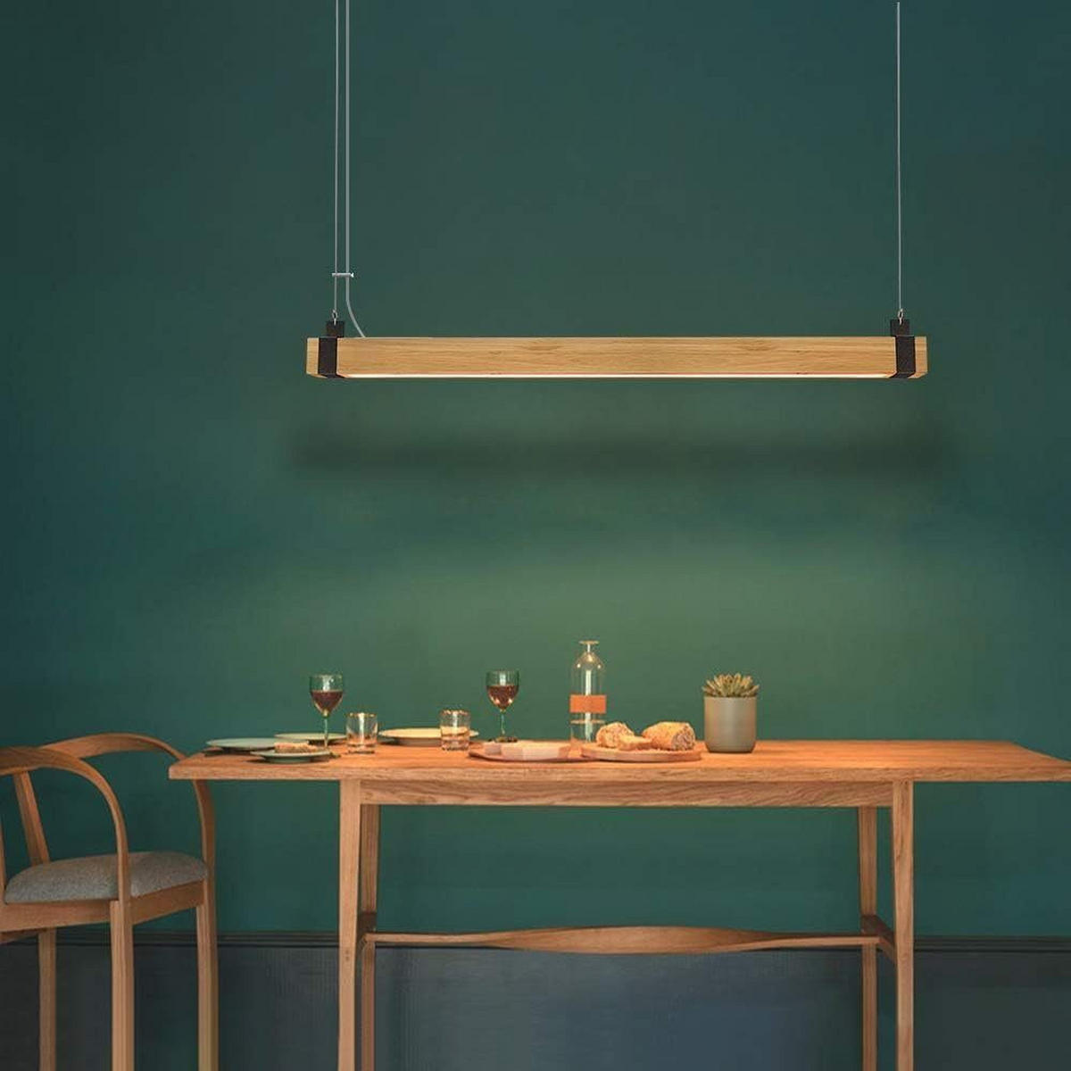 PENDELLEUCHTE Corinthia 100/6/9.5 cm - Braun, Holz (100/6/9.5cm) - ZMH