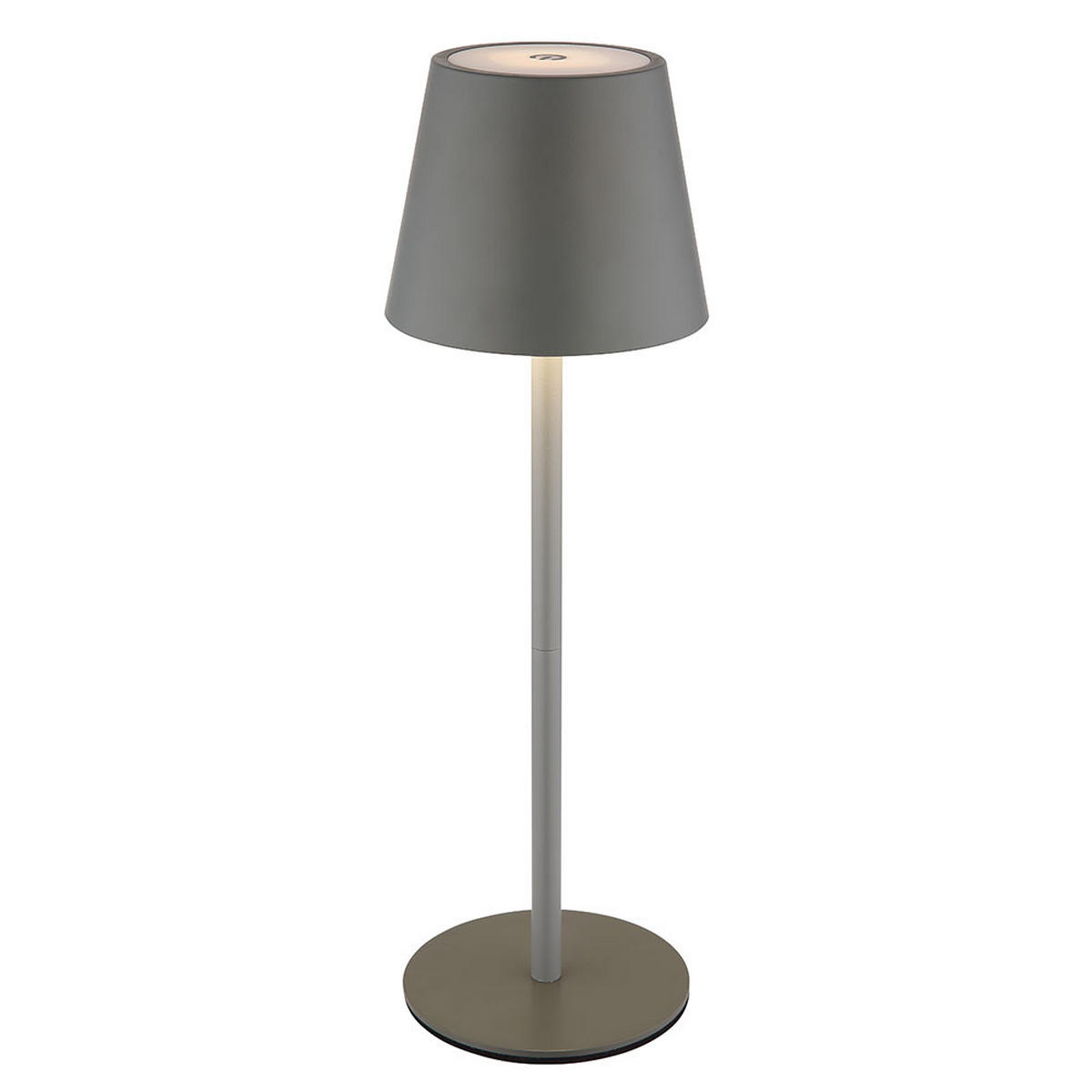 LED TISCHLAMPE Vannie Grau Akku - Grau, Metall (11.5/11.5/36cm) - Globo Lighting