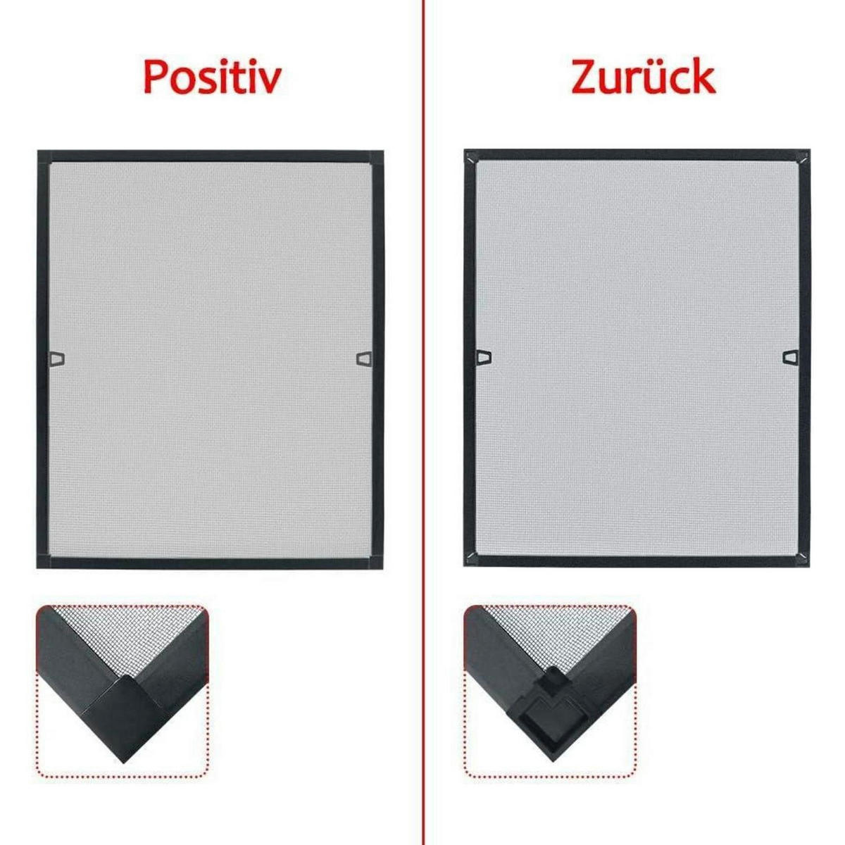 FLIEGENGITTER Fenster 80 x 100 cm Anthrazit - Anthrazit, Metall (80/1/100cm)