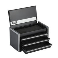 WERKZEUGKOFFER Tragbarer Metall 8,6 Zoll, 3 Schubladen Kugelgelagert - Schwarz, Metall (10/10/10cm) - Raelunyi