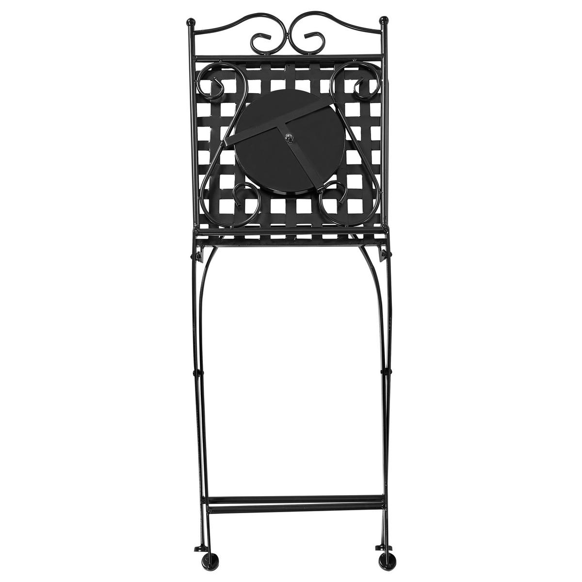 GARTENSTUHL 2er-Set Metall Schwarz Carpino - Goldfarben/Schwarz, Metall (38/90/44cm) - Beliani