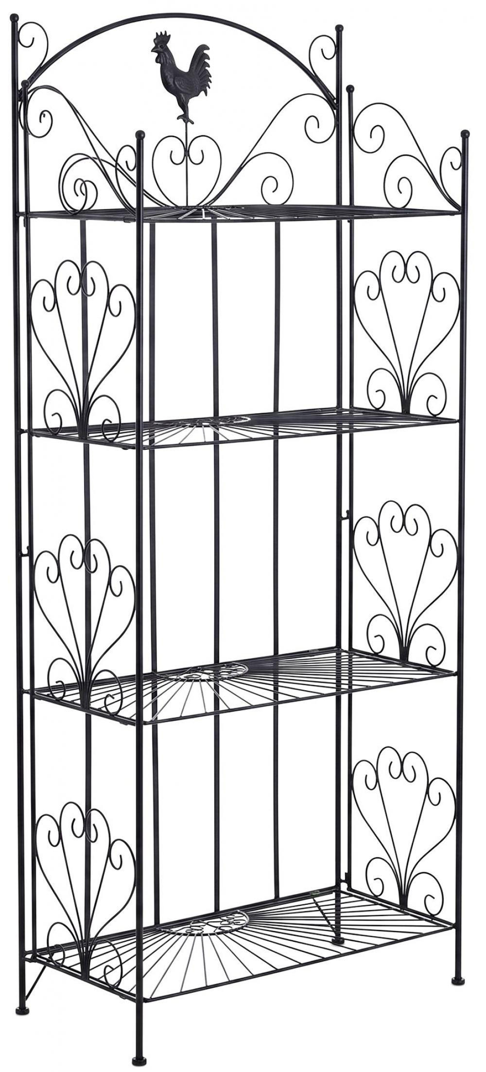 STANDREGAL Metall Schwarz - Schwarz, Metall (61.5/153/33cm) - CLP
