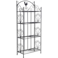 STANDREGAL Metall Schwarz - Schwarz, Metall (61.5/153/33cm) - CLP