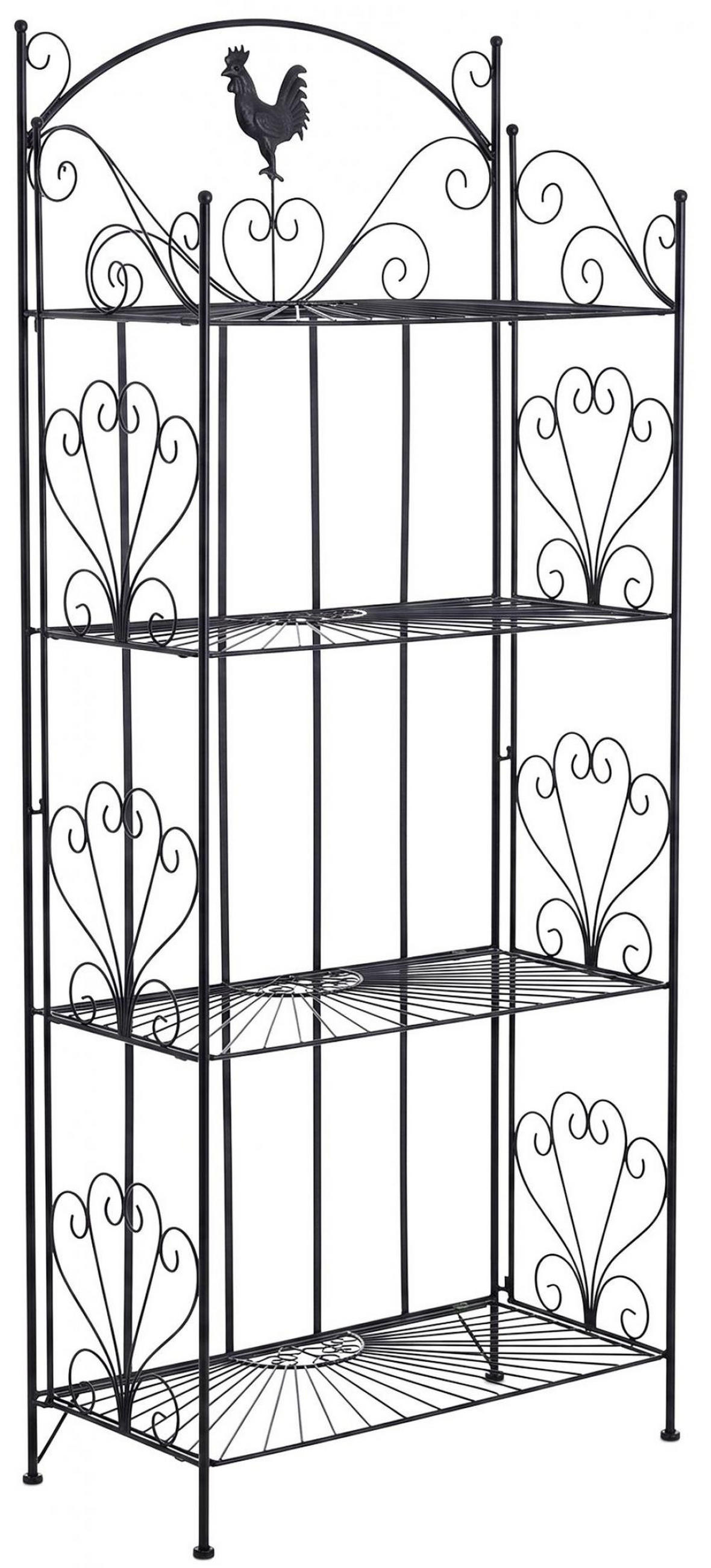 STANDREGAL Metall Schwarz - Schwarz, Metall (61.5/153/33cm) - CLP