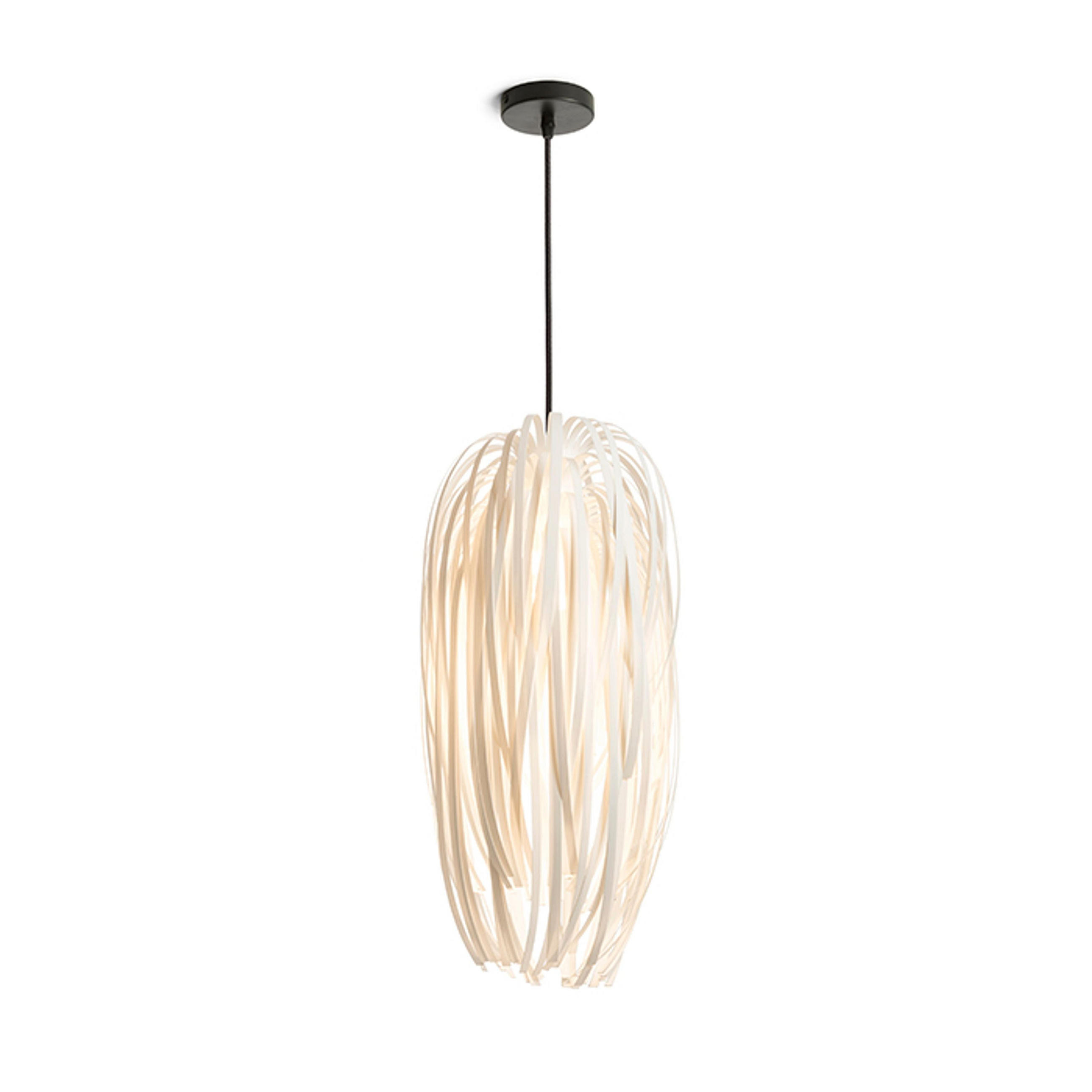 PENDELLEUCHTE ZALA Weiße PVC 11 W - Weiß, Kunststoff (30/30/120cm) - Rendl