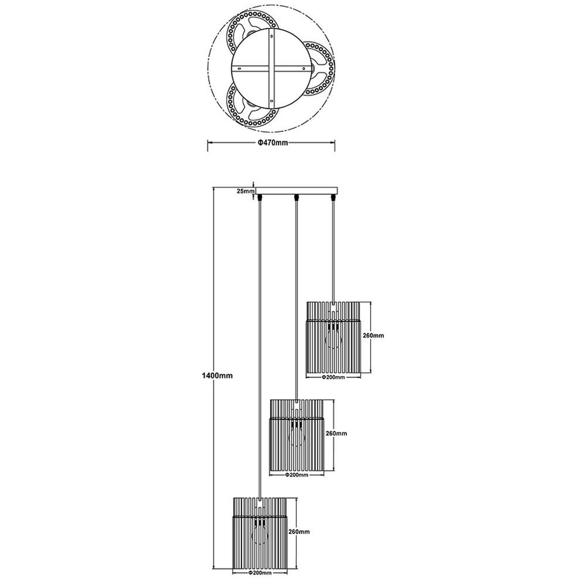 LED HÄNGELEUCHTE Metall Orange - Orange, Glas (47/47/140cm) - Globo Lighting