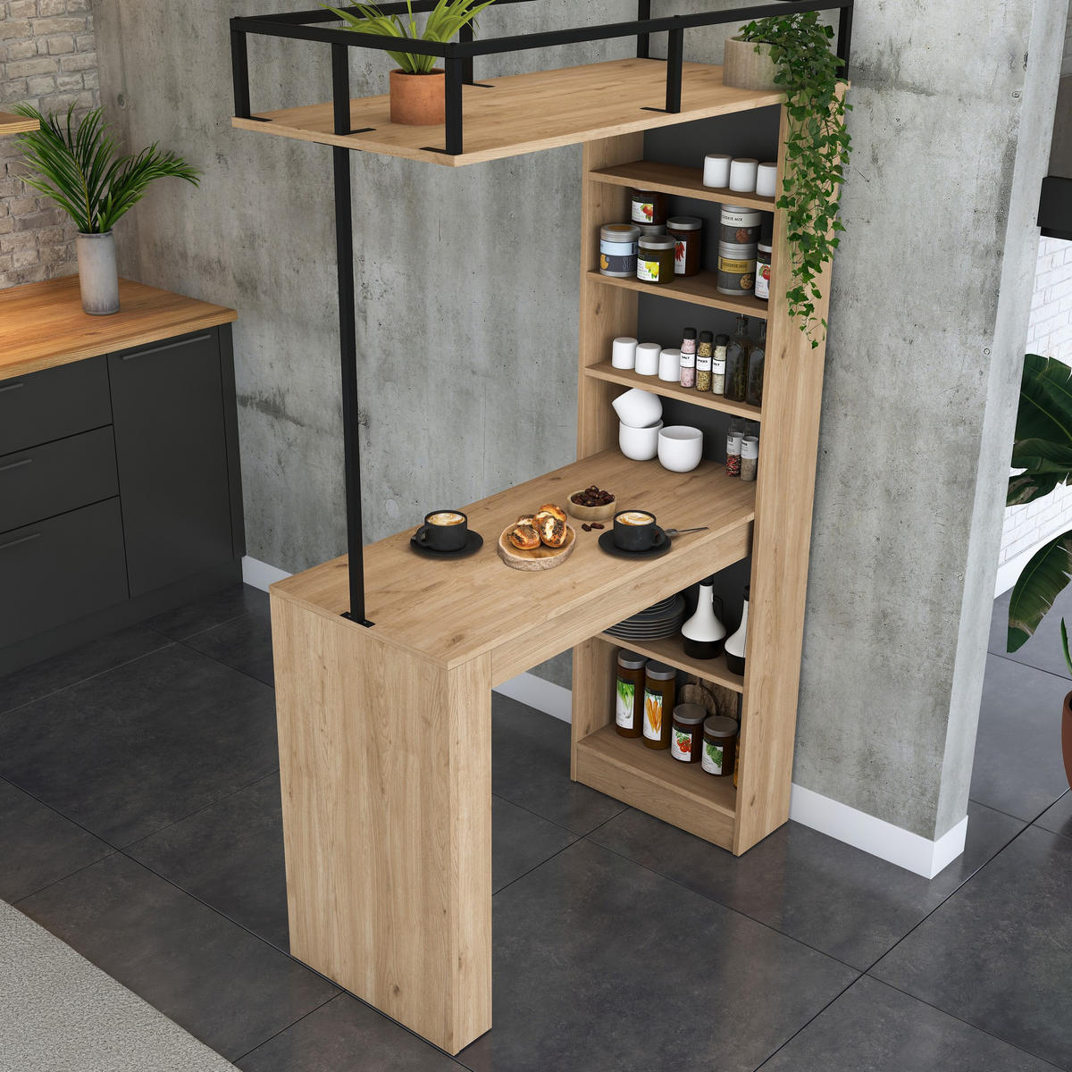 ESSTISCH jacob Braun - Braun, Holz (120/56/199cm) - Habitat Garten