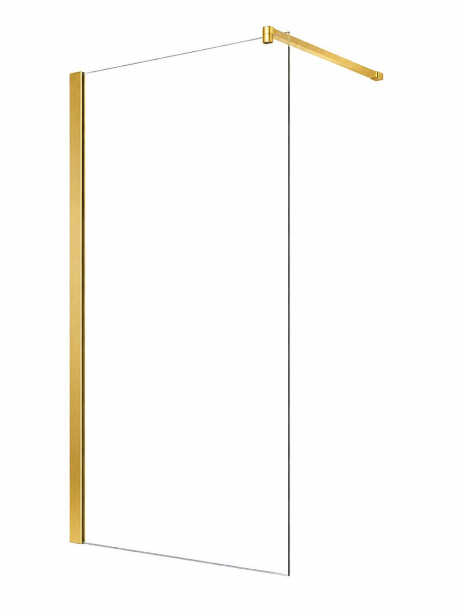 WALK-IN-DUSCHWAND 100 × 200 cm – ESG-Sicherheitsglas – Gold - Goldfarben, Glas (10/100/200cm) -  Glaswerk Westfalen