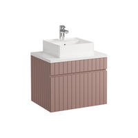 EINZELWASCHTISCH - 60cm x 46cm - MDF - puderrosa - SATARA - Pink, Holz (60/46/46cm) - Vente-Unique