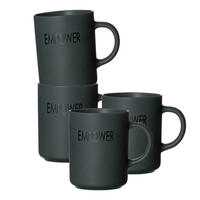 HENKELBECHER Empower grau 390 ml 4er Set - Grau, Keramik (0.39L) - Ritzenhoff Breker