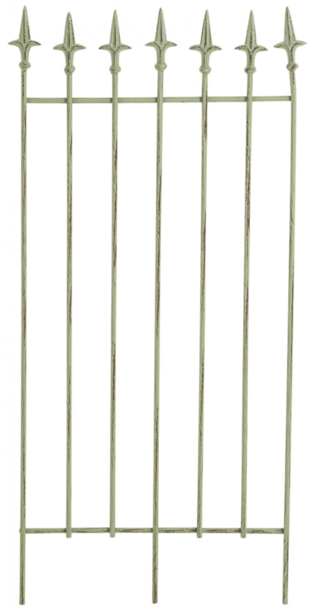 RANKGITTER 2er Set Metall antik-grün - Grün, Metall (50/100/0.7cm) - CLP