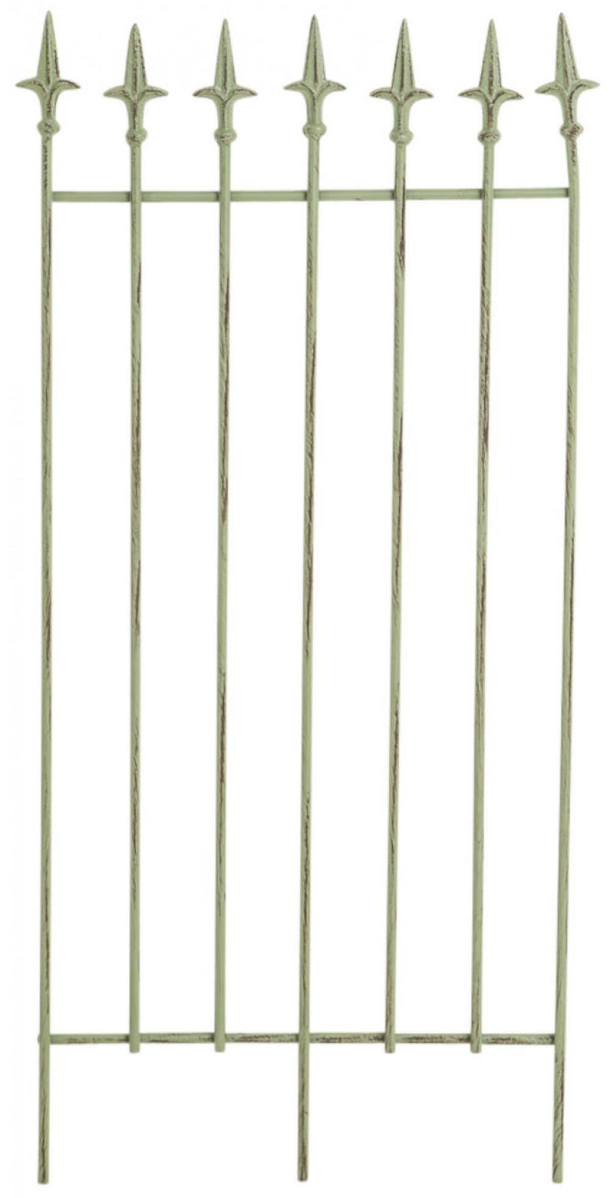 RANKGITTER 2er Set Metall antik-grün - Grün, Metall (50/100/0.7cm) - CLP