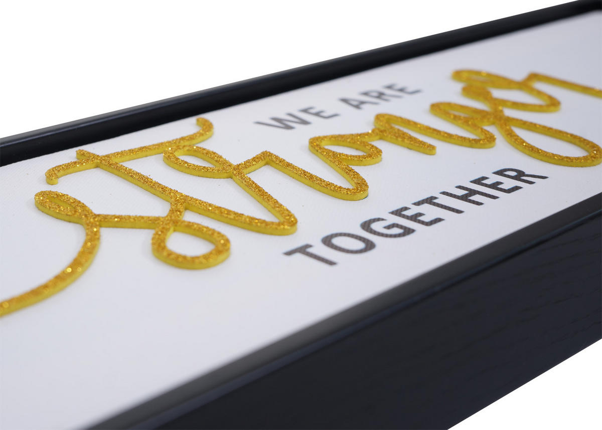 SESTAVA ZIDNIH SLIK Črna, komplet 4 kosov - črna, les (45/15cm) - MCW