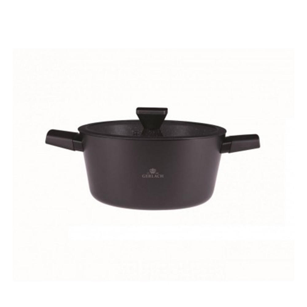 KOCHTOPF Grani Schwarz 34/26/14 cm Metall - Schwarz, Metall (26cm) - Mondex