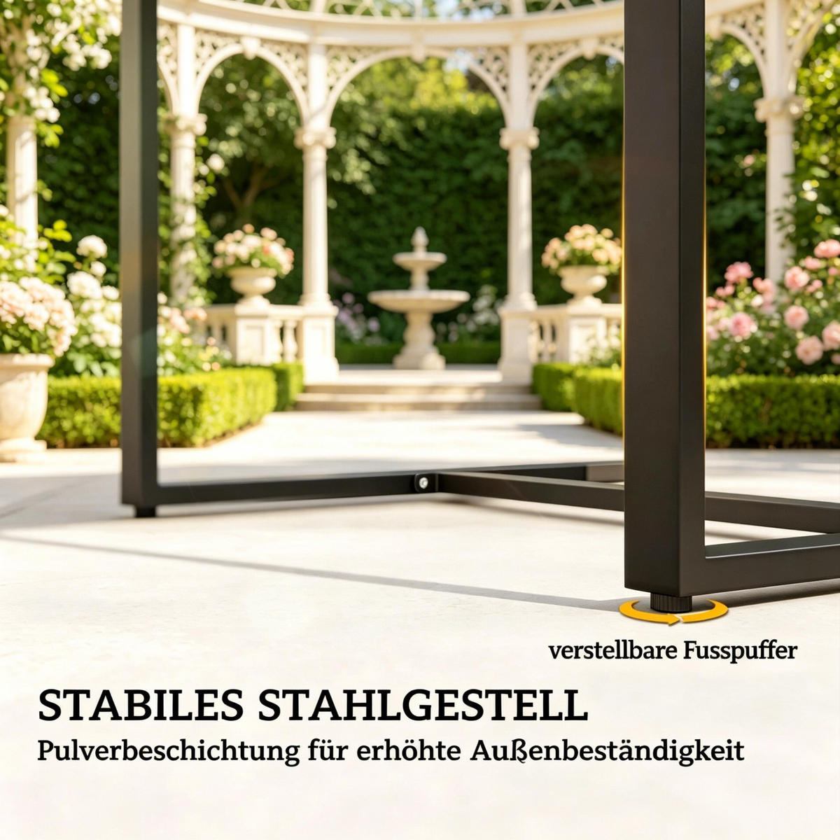 GARTENMÖBEL, 3-teilig, schwarz-braun - Schwarz, Kunststoff - Vallsero