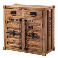 KOMMODE - Massivholz - Sheeshamfarben/Schwarz, Holz/Metall (90/86/45cm) - home24