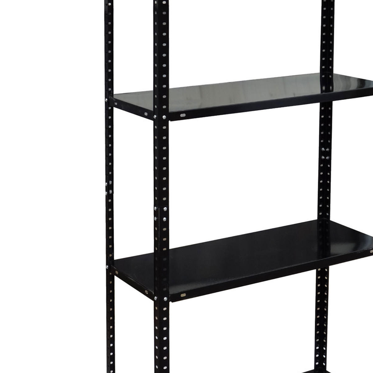 LAGERREGAL - Schwarz, Kunststoff/Metall (75/145/30cm) - Relaxdays