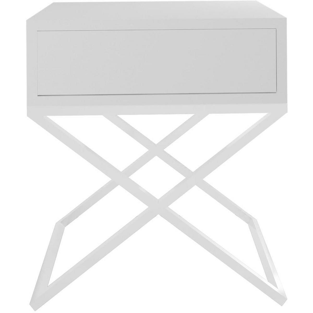 NACHTSCHRANK Max 45/50/35 weiß - Weiß, Holzwerkstoff/Metall (45/50/35cm) - Beautysofa