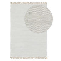 TEPPICH aus recyceltem Material Tom Weiß 80x150 cm - Weiß, Textil (80/150cm) - benuta Pop