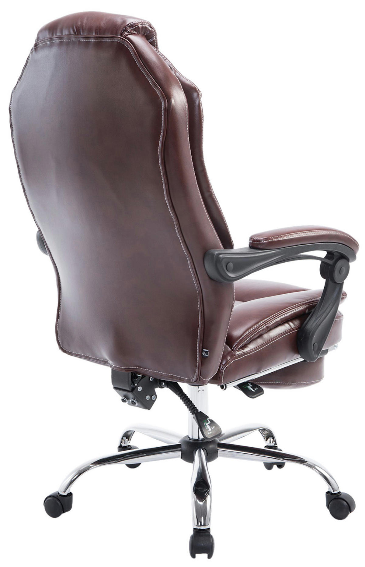 CHEFSESSEL Lederlook Bordeauxrot - Chromfarben/Bordeaux, Textil/Metall (67/114/64cm) - CLP
