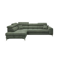 ECKSOFA mit elektrischer Wallaway-Funktion und vielseitigen Anpassungsmöglichkeiten - Grün, Textil (282/198cm) - ed exciting design
