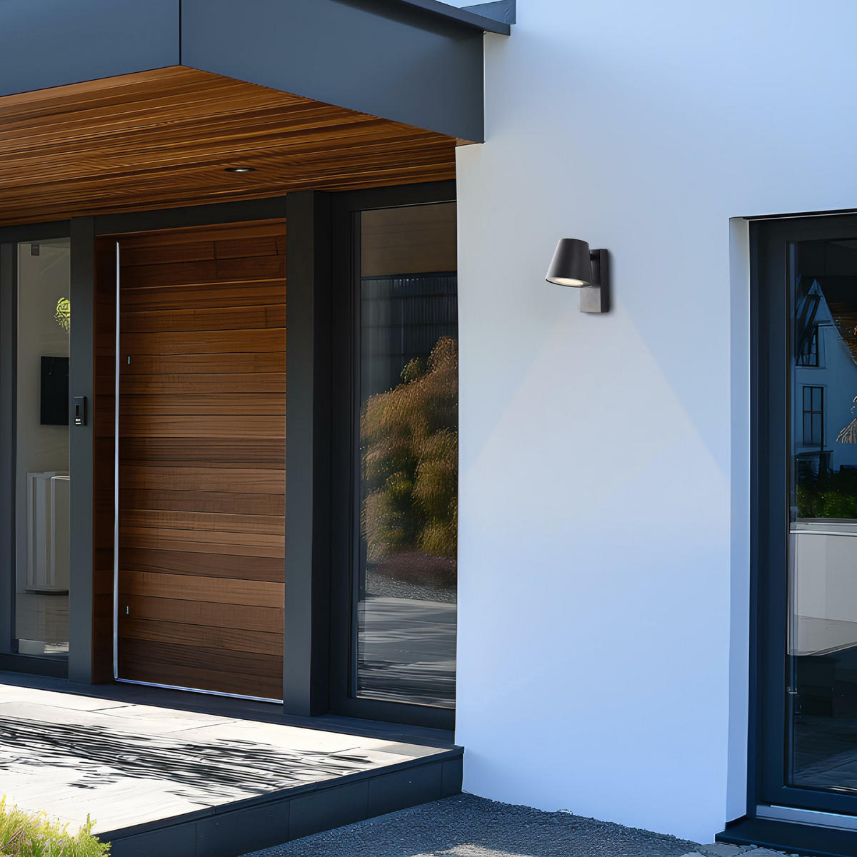 AUSSENWANDLEUCHTE Bari 44320/06 - Schwarz, Metall (11/17/15.5cm) - Brilliant