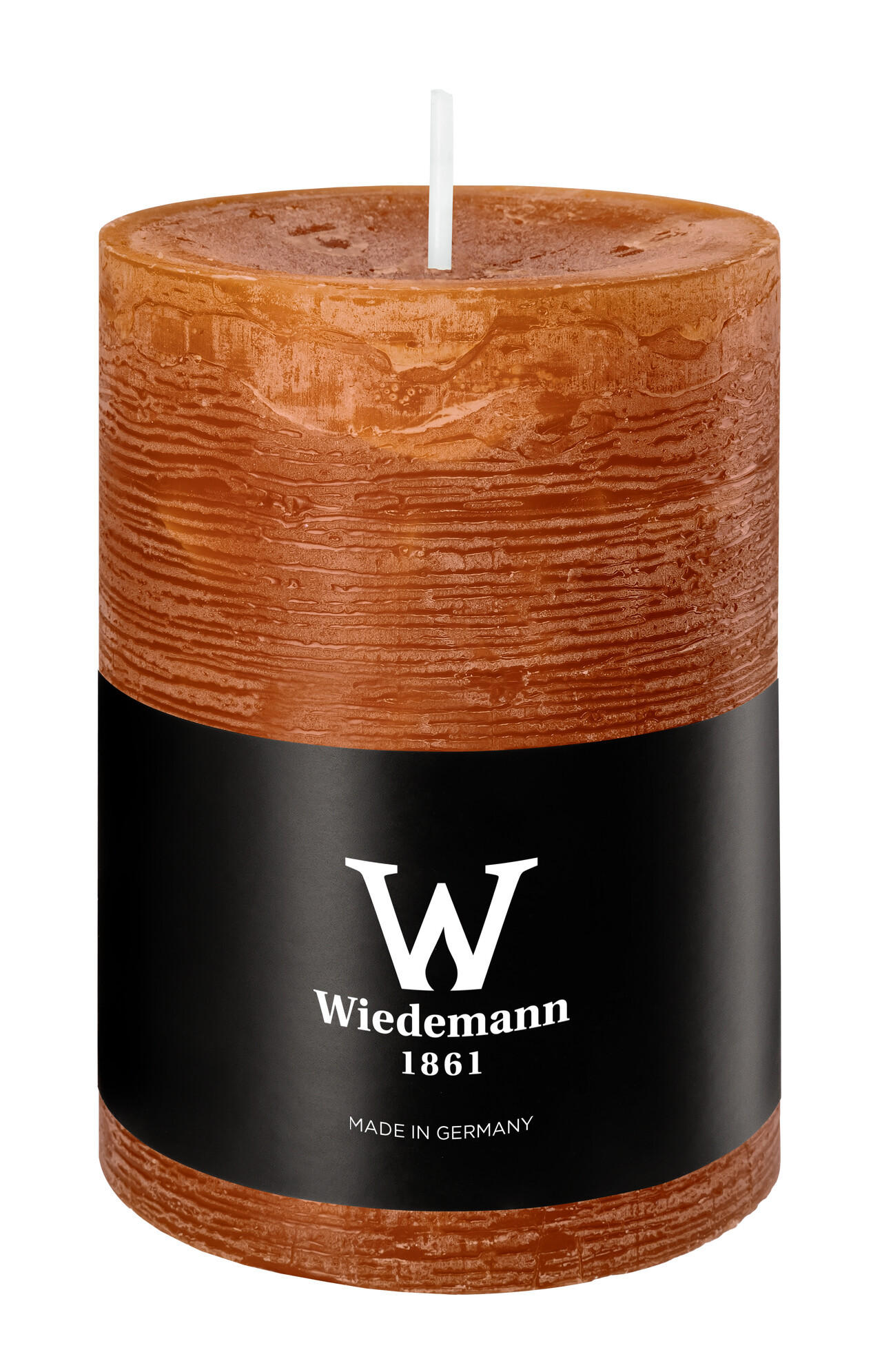 STUMPENKERZE Rustik Marble Style Dukat 100 x Ø 68 mm, 1 Stück - Terracotta, Paraffin (7/10cm) - Wiedemann Kerzen