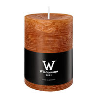 STUMPENKERZE Rustik Marble Style Dukat 100 x Ø 68 mm, 1 Stück - Terracotta, Paraffin (7/10cm) - Wiedemann Kerzen