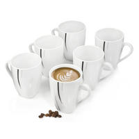 KAFFEEBECHEER SET BILGOLA BLACK LINES - 6 teilig aus Porzellan - Weiß, Keramik (32/18.5/23cm) - Sänger