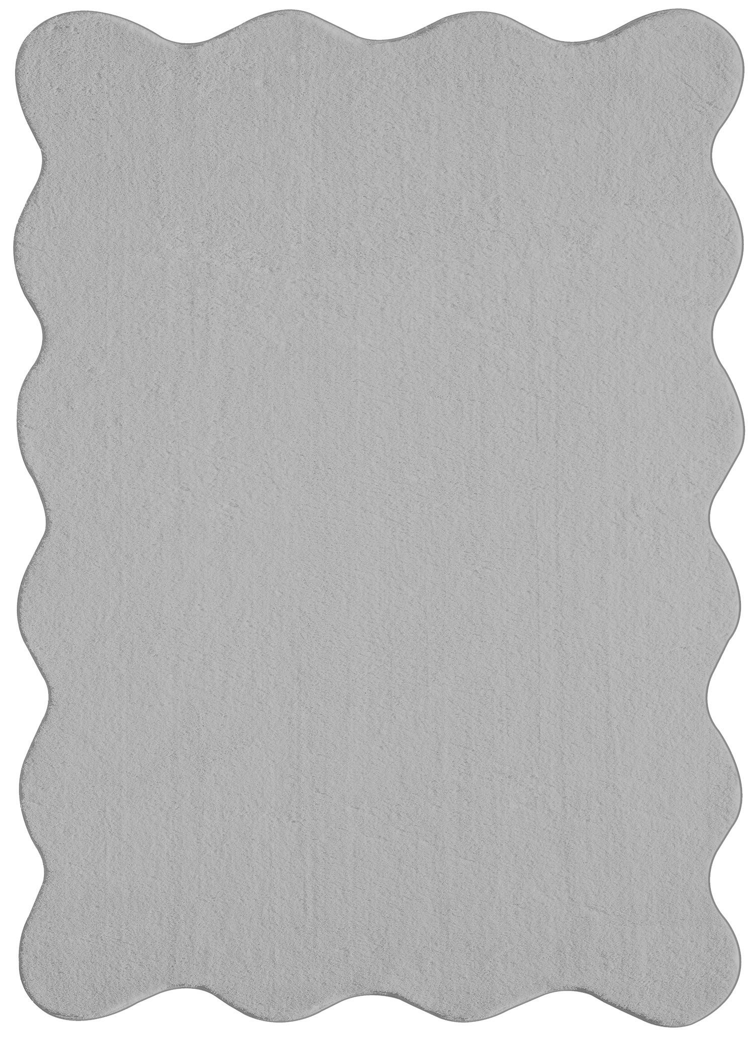 HOCHFLORTEPPICH Antirutsch Uni TIRSO Polyester Grau 140 x 200 cm - Grau, Textil (140/200cm) - KADIMA DESIGN
