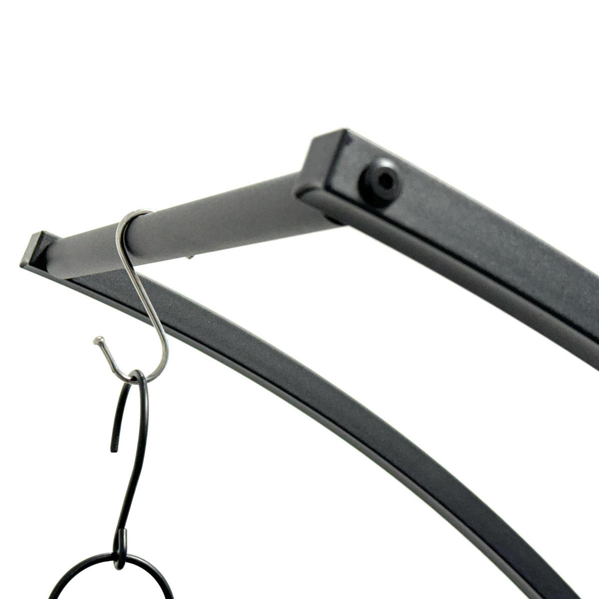PFLANZENREGAL Indoor Blumenregal 170 cm Hoch Metall Schwarz Halbrund 96699 Blumentreppe - Schwarz, Metall (95/170/30cm) - DanDiBo