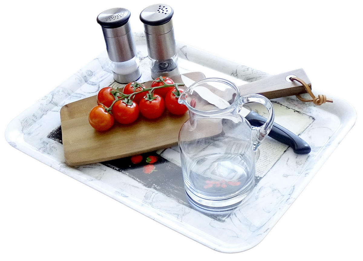 TABLETT Espresso, rechteckige Melamin Serviertablett 50x37 cm - Braun, Kunststoff (37/2/50cm) - Lashuma