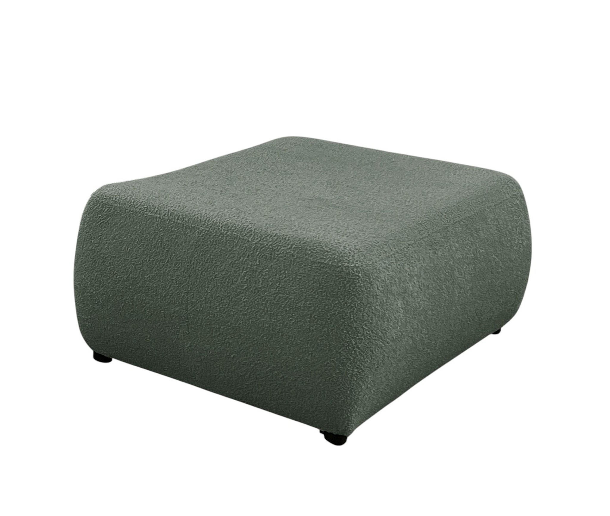 POLSTERHOCKER Anike In Now Or Never - Waldgrün, Holzwerkstoff/Textil (98/42/66cm) - Fun Möbel
