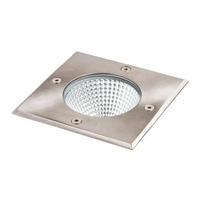 AUSSENLEUCHTE RIZZ SQ 125 stainless steel Edelstahl 7 W IP67 - Edelstahlfarben, Metall (125/125/12cm) - Rendl