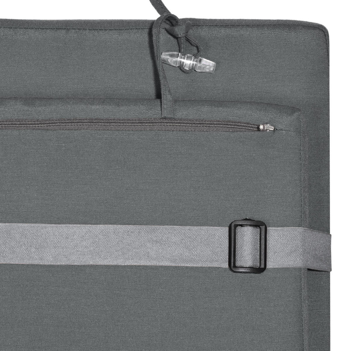 DECKCHAIRAUFLAGE Loftlux DC 175/45/5 cm Graphitgrau - Grau, Textil (45/5/175cm) - Beautissu 