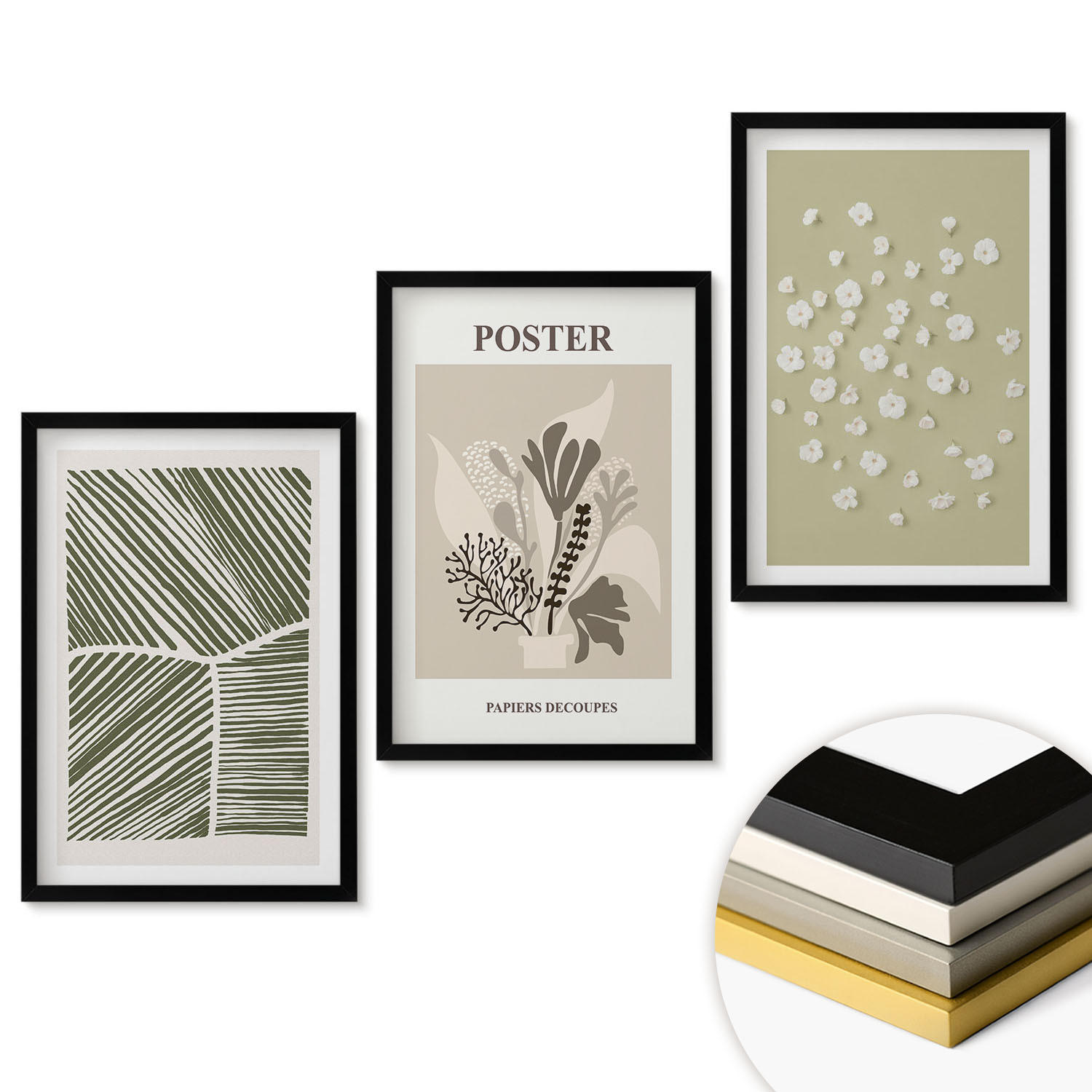 ArtPrintCave Wandbilder Schwarz 40x60 cm