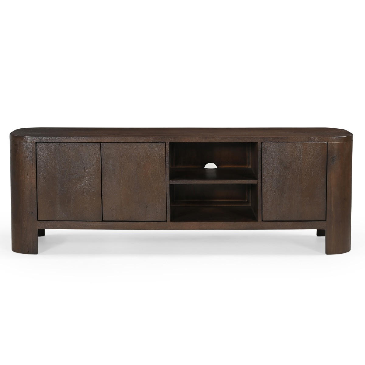TV-MÖBEL aus Mangoholz 160cm, dunkelbraun - Braun, Holz (160/55/40cm) - Giga Meubel