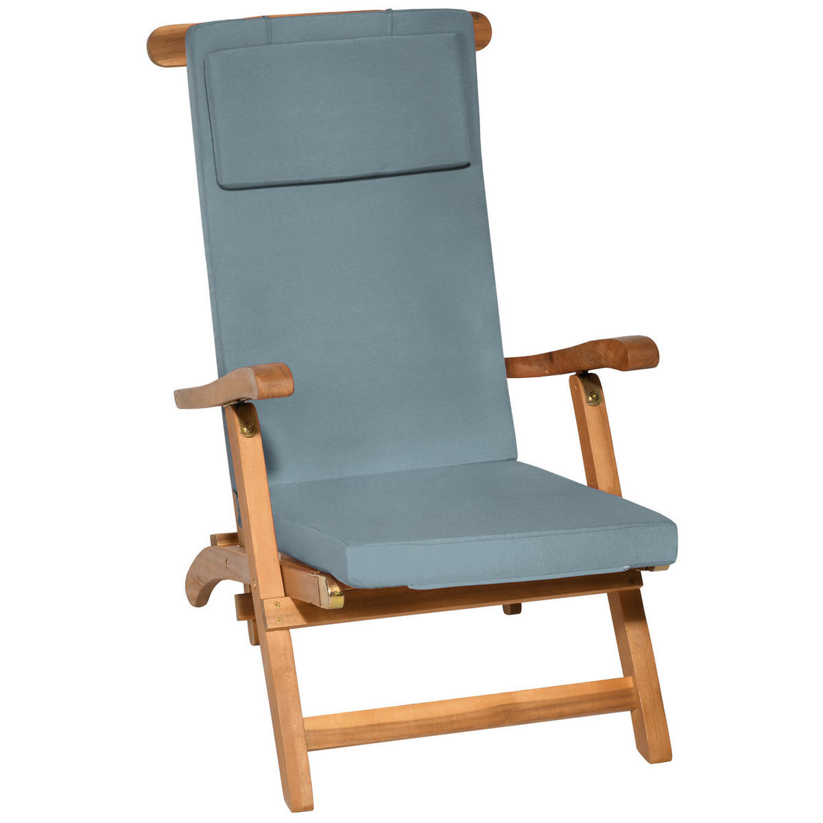 DECKCHAIRAUFLAGE Loftlux DC 175x45x5cm Taubenblau - Blaugrau, Textil (45/175cm) - Beautissu 