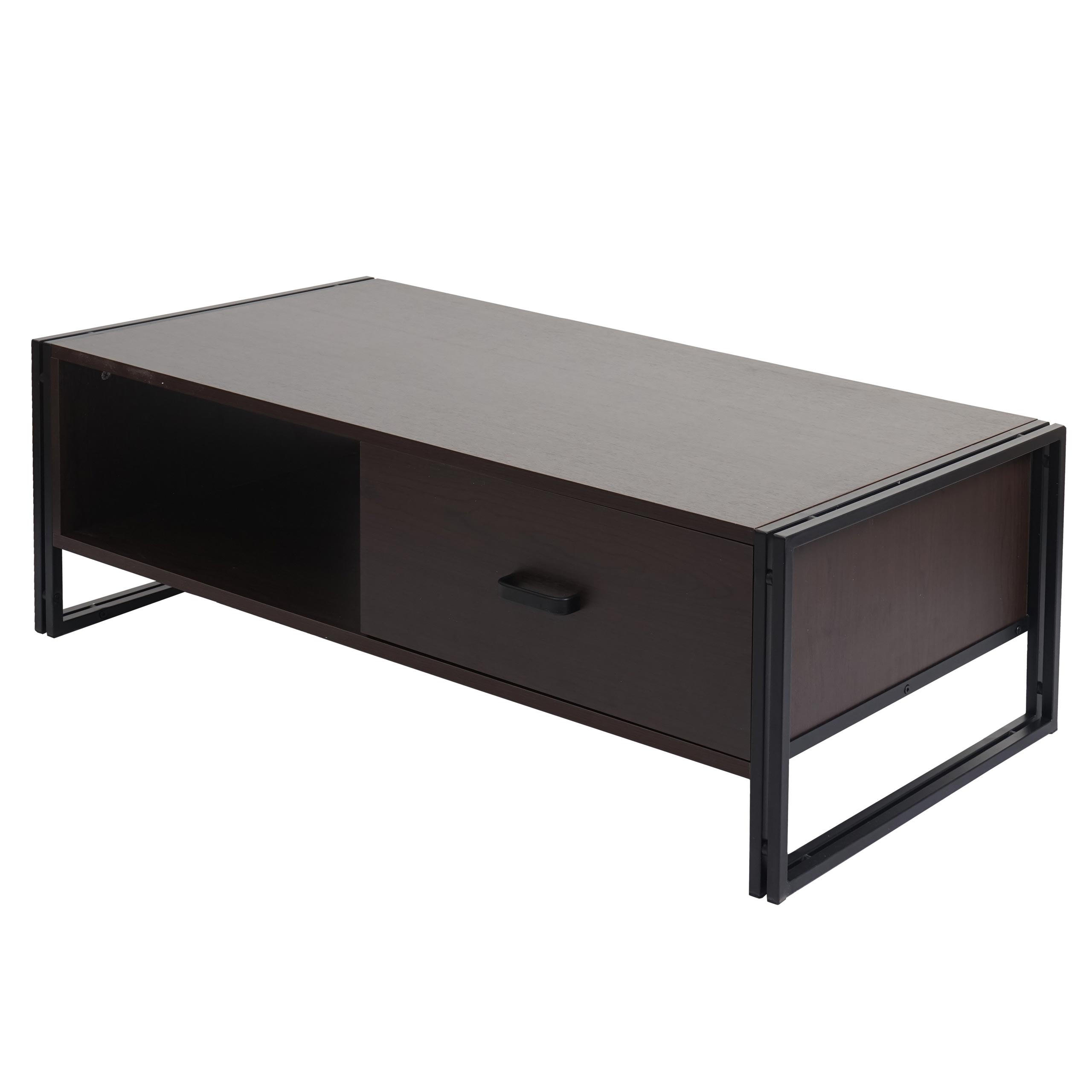 COUCHTISCH rechteck Dunkelbraun - Dunkelbraun, Holz (60/120/41cm) - MCW