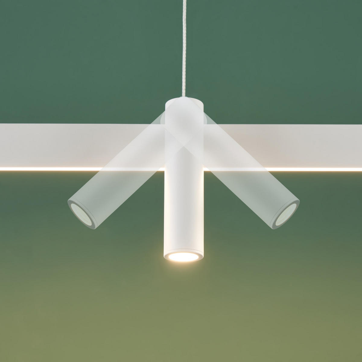 HÄNGELEUCHTE Aniska, Weiß, 118cm - Weiß, Metall (160/10.1/12cm) - KOSILUM