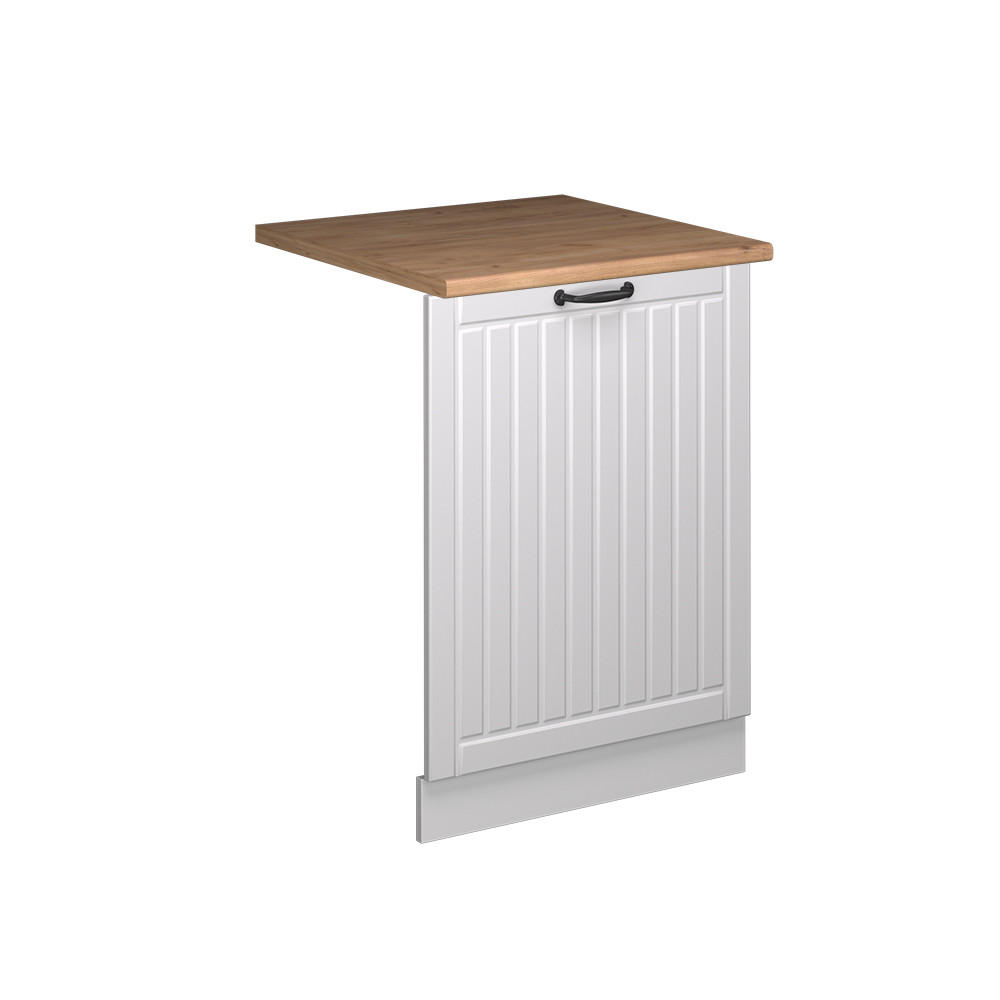 DISKMASKINENS FRONTPANEL Fame-Line Vitt hus på landet 60 cm , AP Oak Vit, Vit 81.8/60/60 cm
