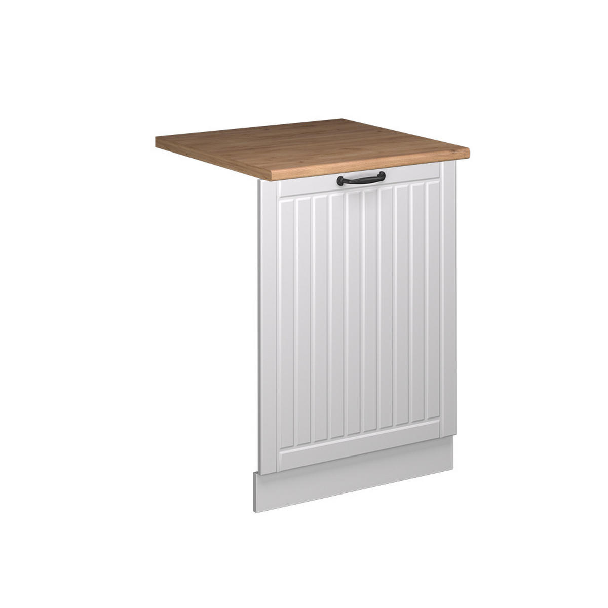 GESCHIRRSPÜLBLENDE Fame-Line Weiß Landhaus 60 cm , AP Eiche - Weiß, Holzwerkstoff (60/81.8/1.6cm) - Vicco