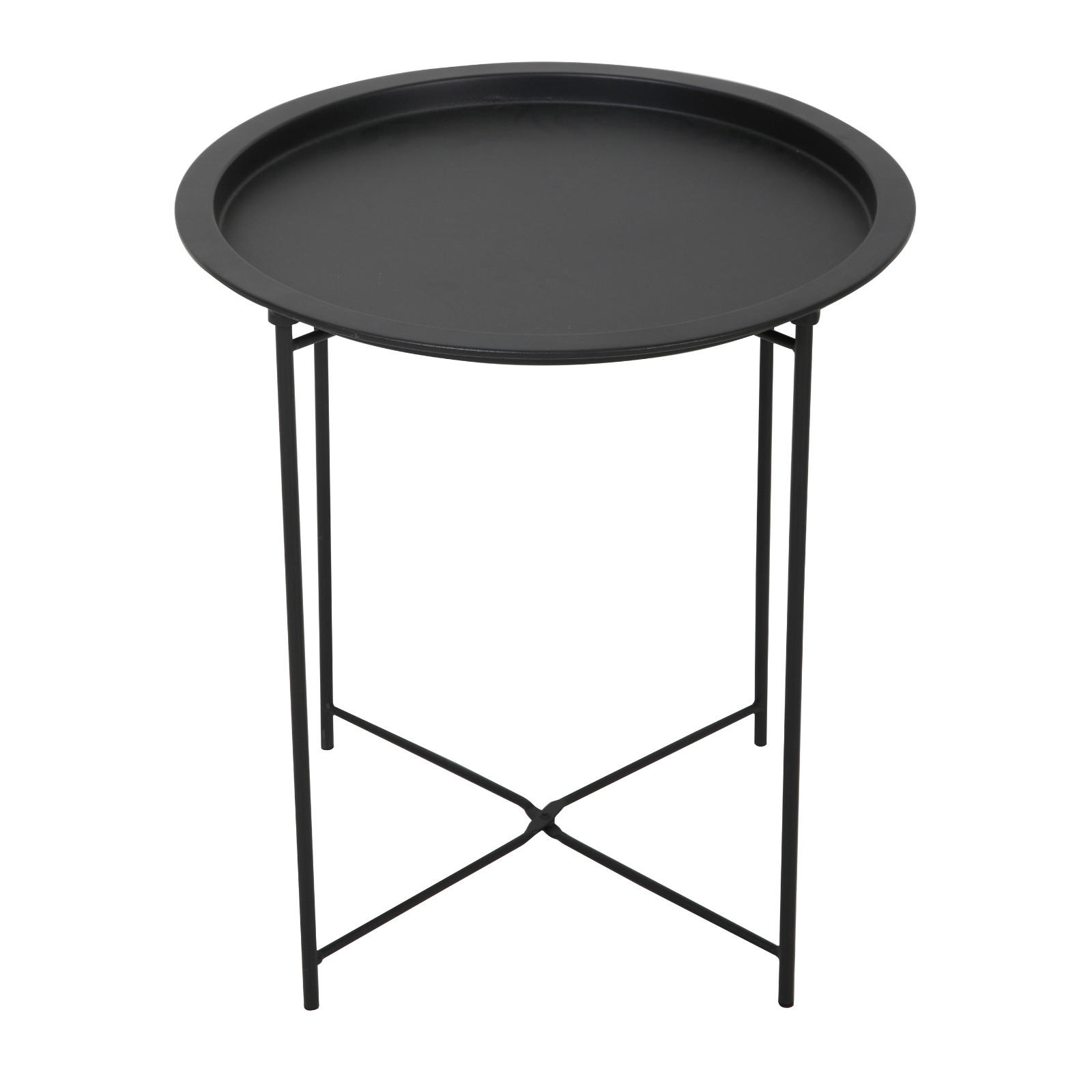 BEISTELLTISCH THEBE Schwarz - Schwarz, Metall (47/47/50cm) - SVITA