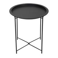 BEISTELLTISCH THEBE Schwarz - Schwarz, Metall (47/47/50cm) - SVITA