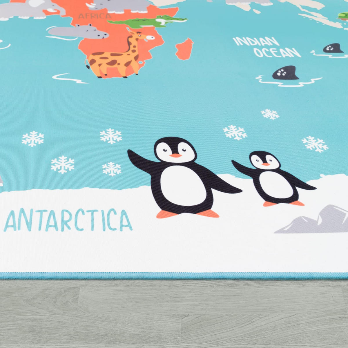 KINDERTEPPICH Türkis 200 x 200 cm - Türkis, Kunststoff (200/200cm) - TT Home
