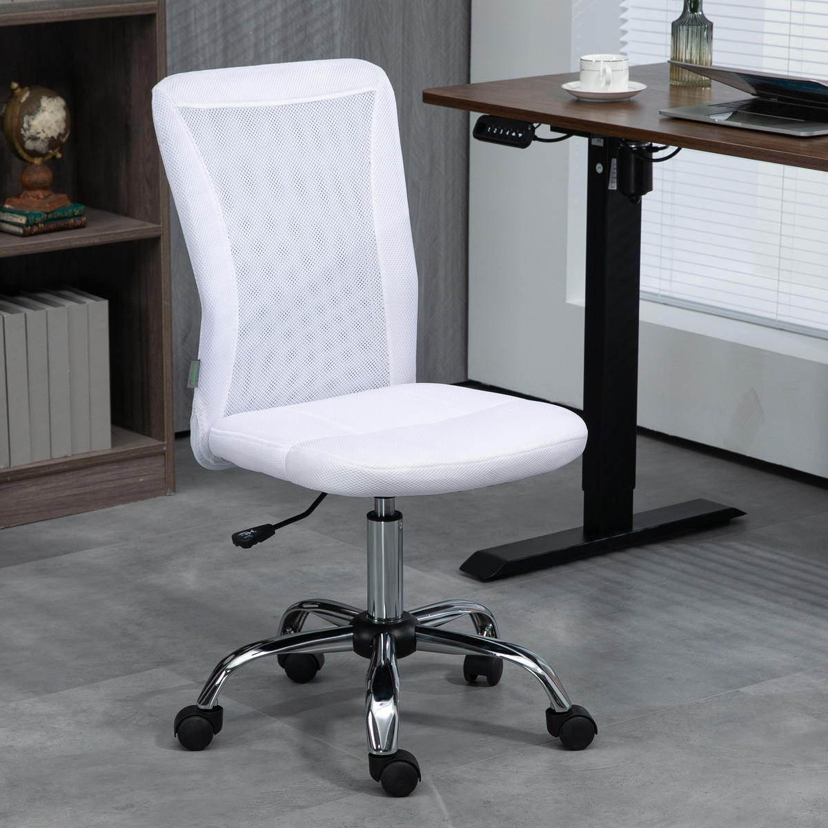 DREHSTUHL DE-11699 Mesh höhenverstellbar Weiß - Weiß, Textil (58/100/43cm) - ComfortXL