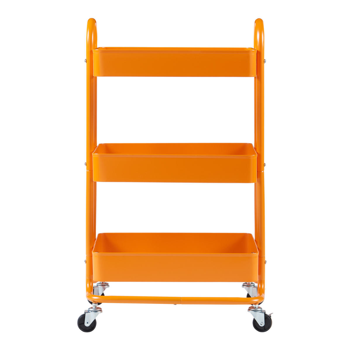 SERVIERWAGEN Pyhäntä - Orange, Metall (46/78.5/35cm) - [en.casa]