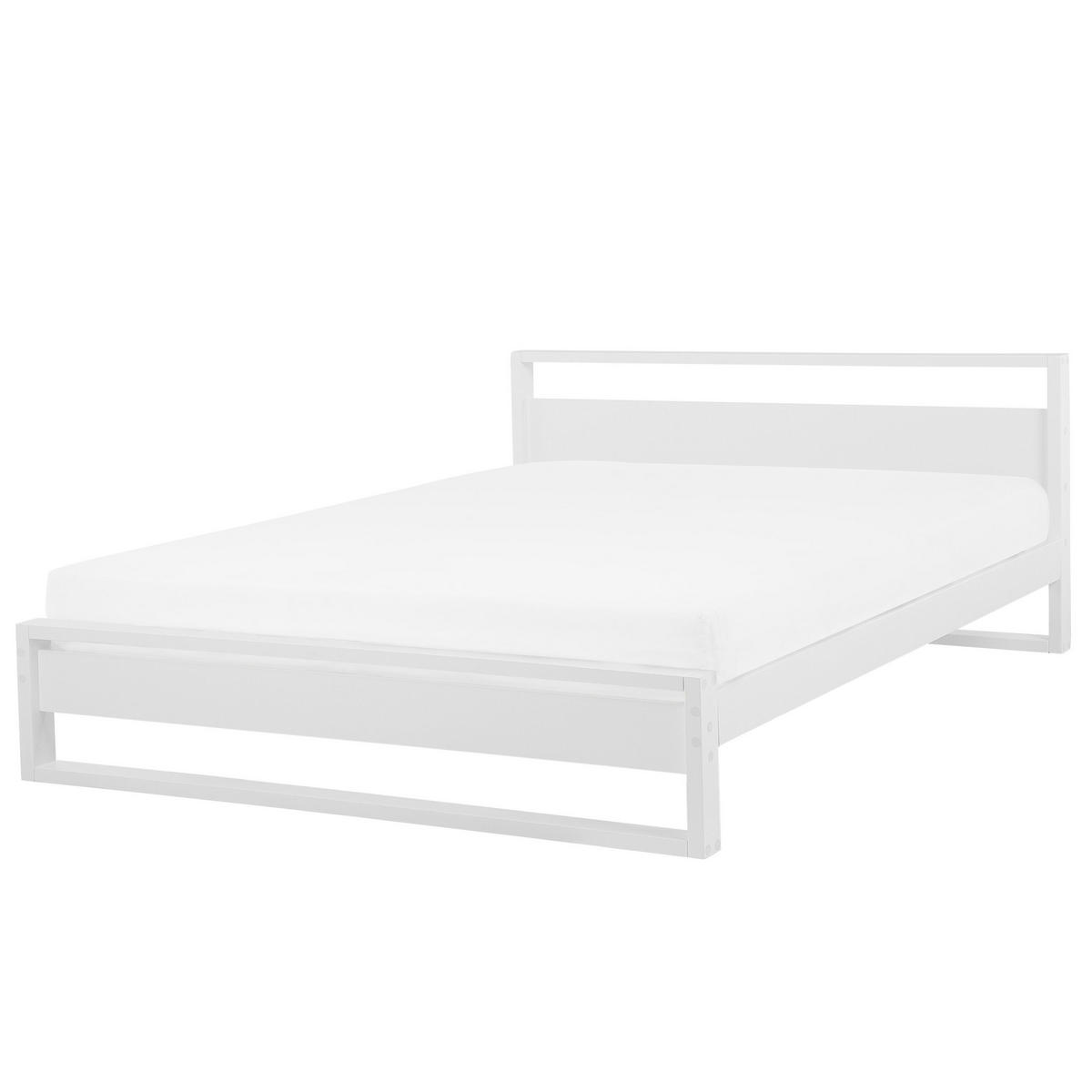 HOLZBETT 180/200cm Weiß Giulia - Weiß, Holz (180/200cm) - Beliani