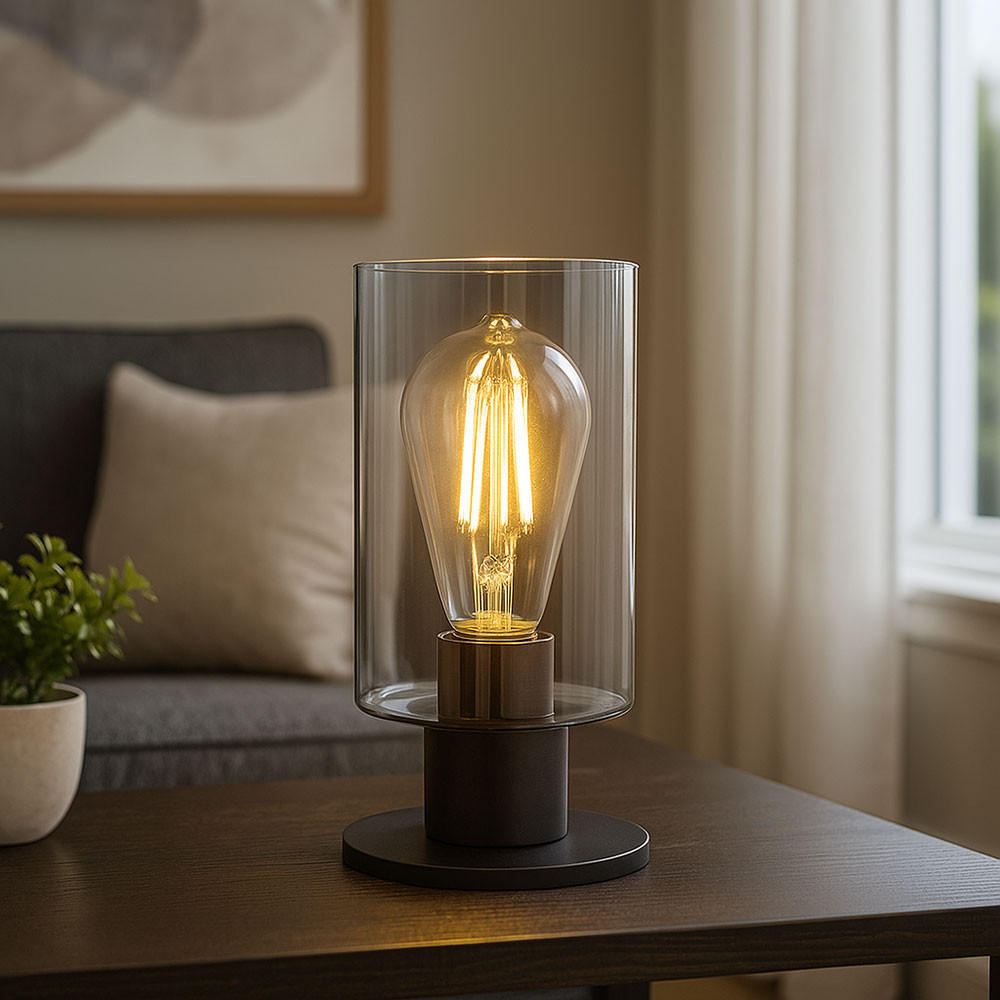 Thumbnail - Globo Lighting Led, Schwarz, Glas, Rund, 10x21.5x10 cm, Lampen & Leuchten, LED Beleuchtung, LED-Tischleuchten