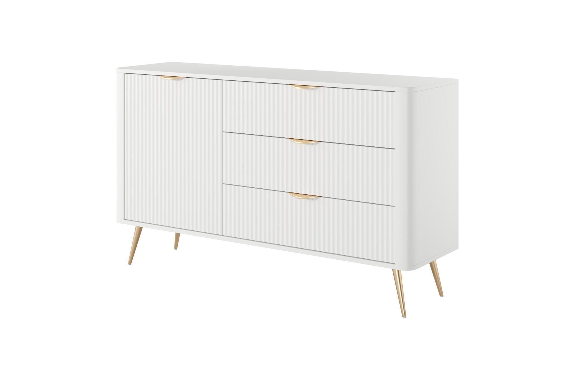 SIDEBOARD LANTE Weiß 138x38x81 cm - Weiß, Holzwerkstoff (138/81/38cm) - FURNLUX